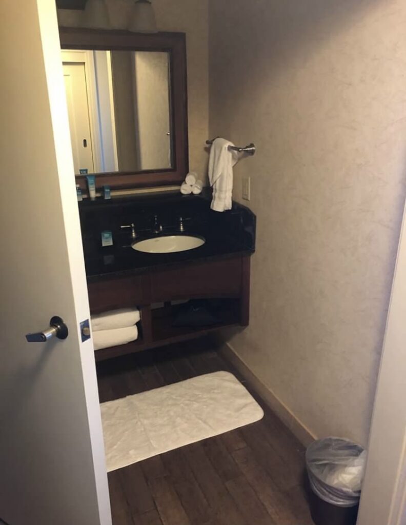 Disney's Wilderness Lodge resort room bathroon