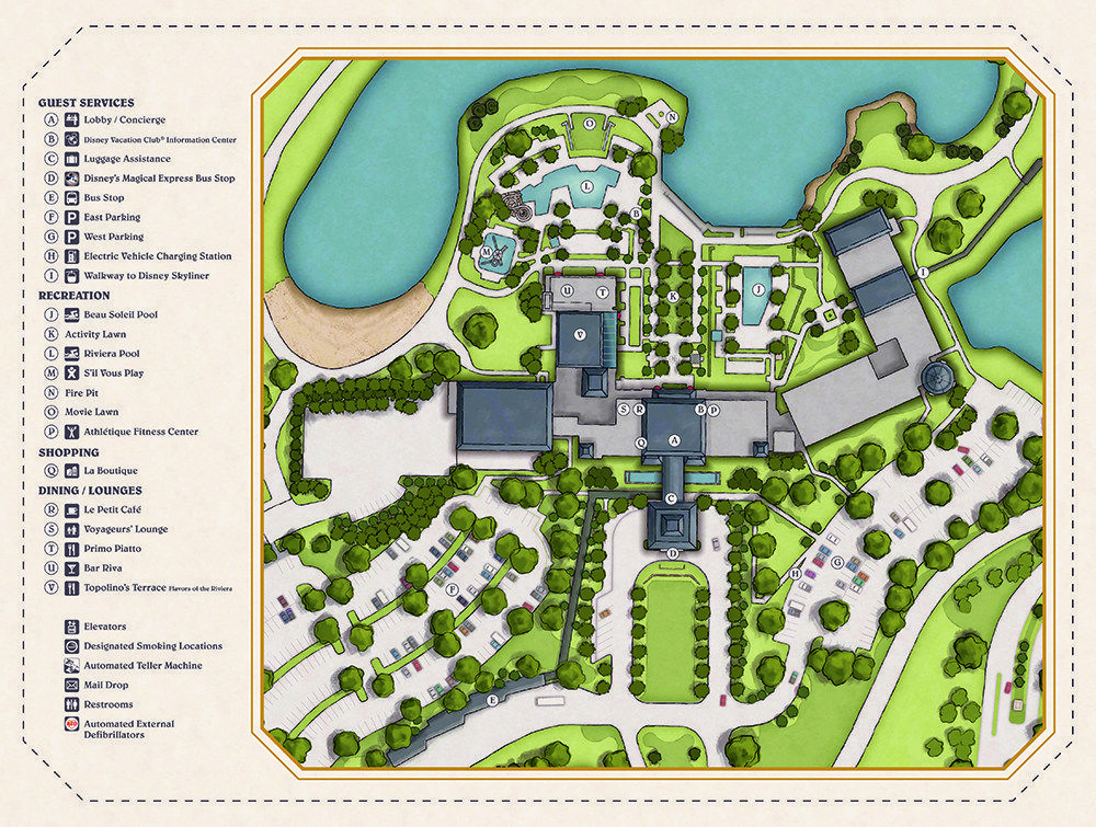 Disney's Riviera Resort Map 