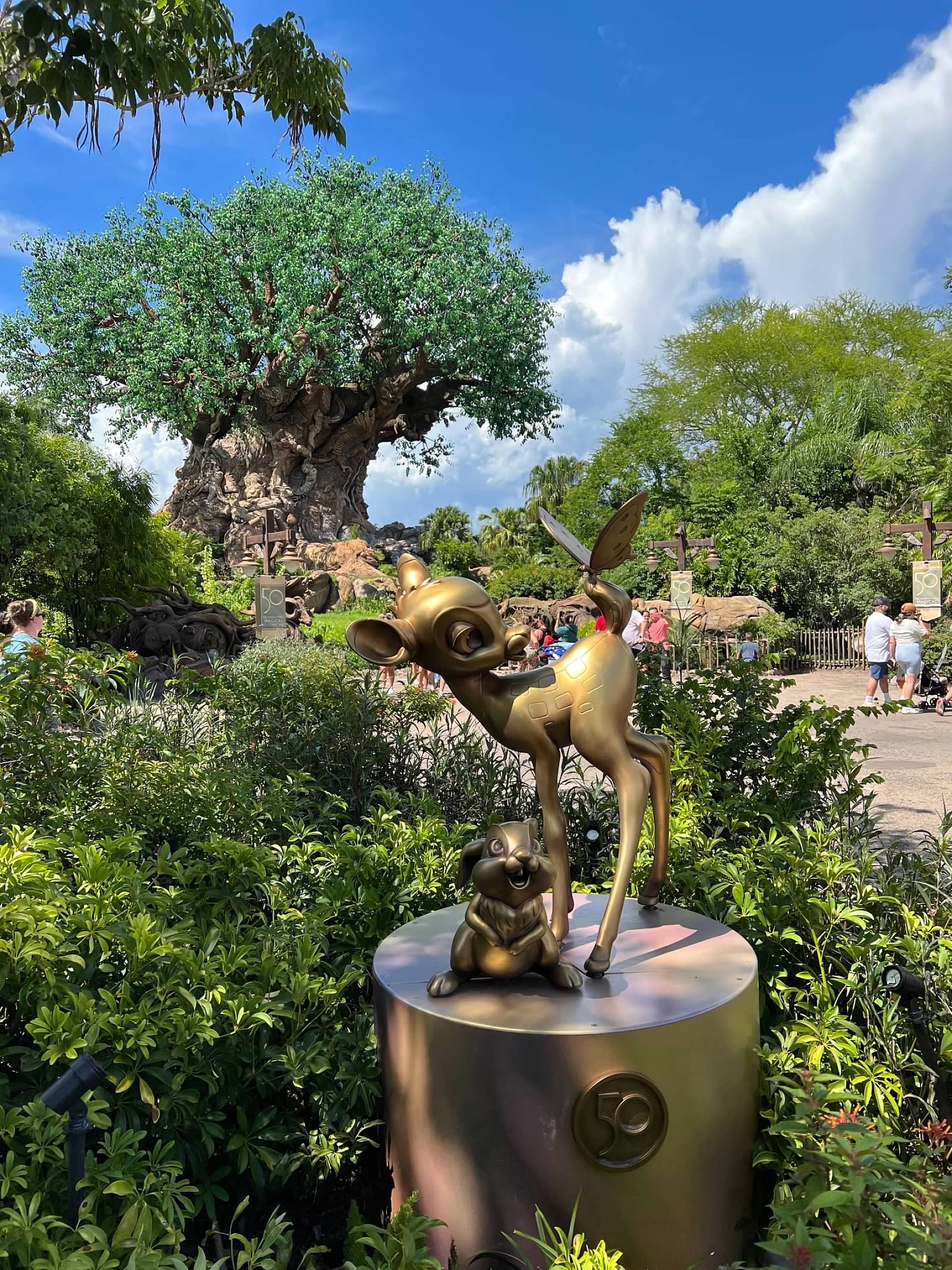 Bambi Statue in front of Disney's Animal Kingdom theme park