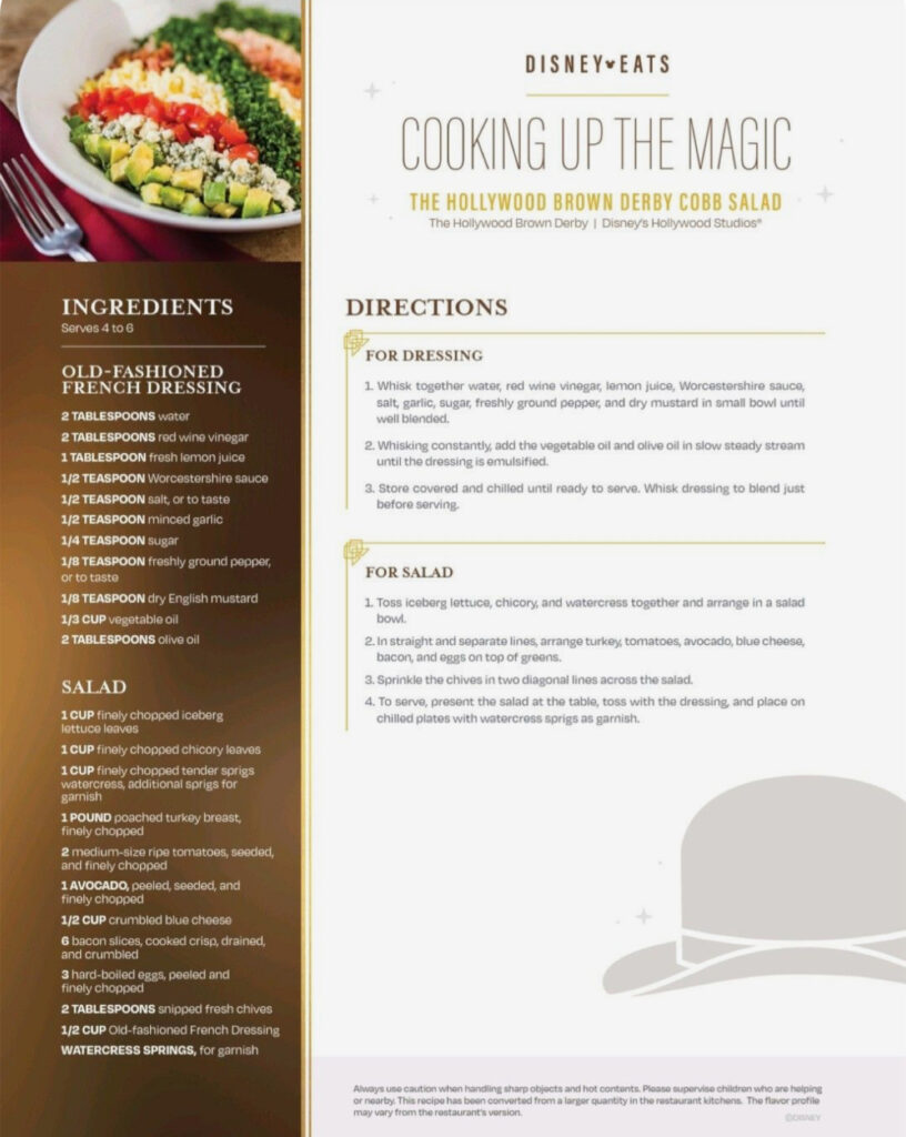 Taste of the Parks: Recreate the Iconic Cobb Salad from Disney’s Hollywood Brown Derby